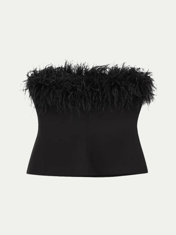 Feather Crop Top